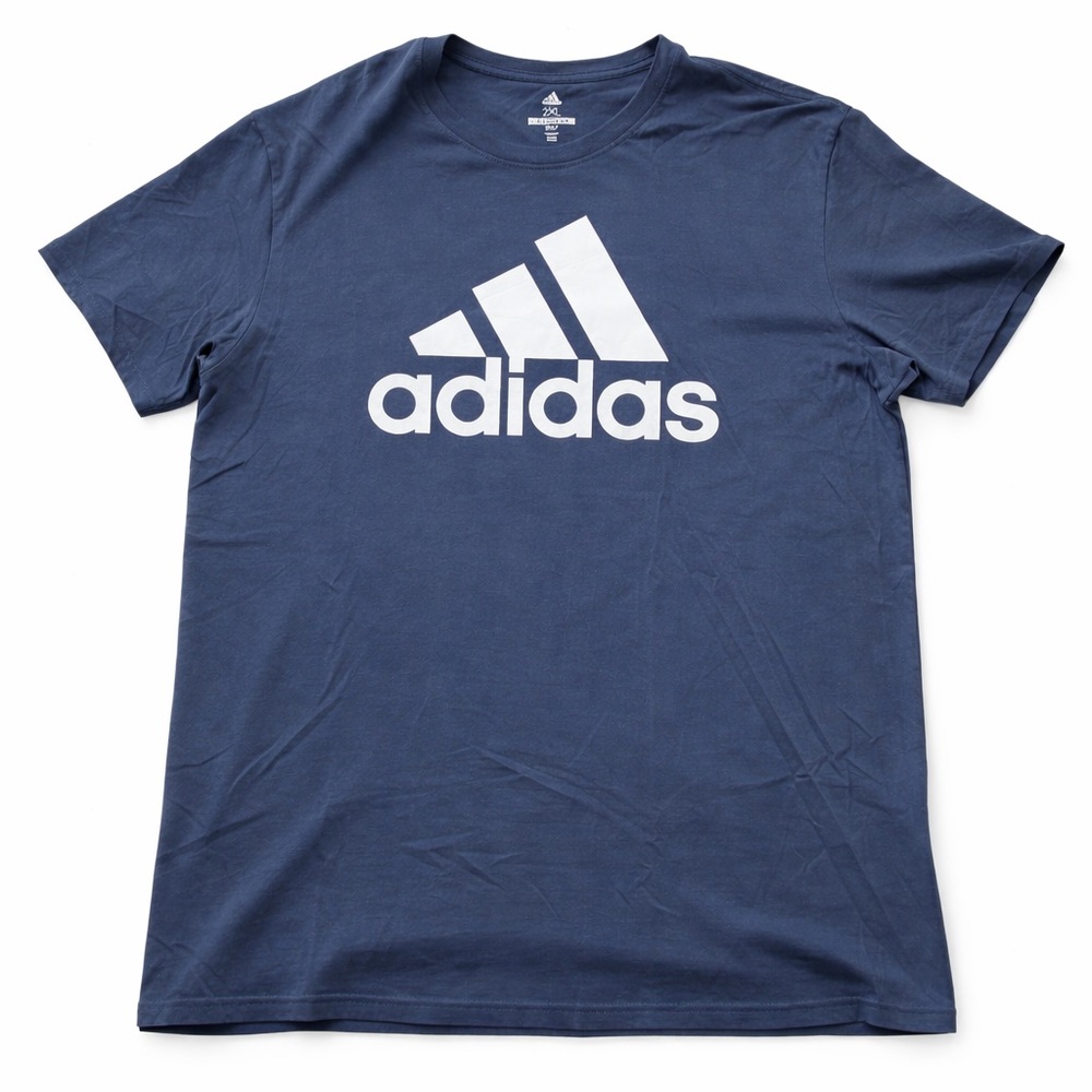 Adidas Golf Logo T-Shirt Mens Size 2XL Blue/White Cotton Tee Athleisure ADVR2000